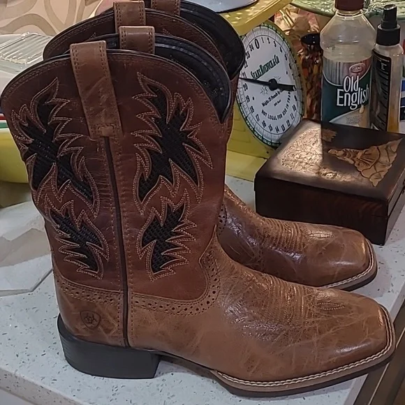 Men's Cool VentTek Western Boot Ariat Size 8 D Style Number Style 10031446 - Picture 2 of 13